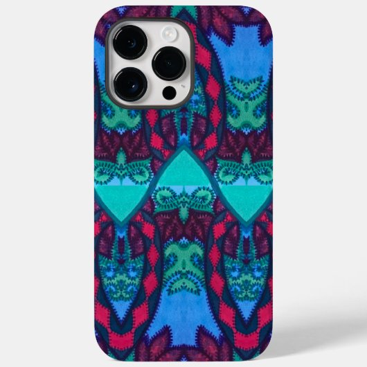 Tribal Borduurwerk Kijk Uil en Kat Case-Mate iPhone Case (Achterkant)