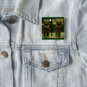 Tribal Boys CB Vierkante Button 5,1 Cm (In situ)