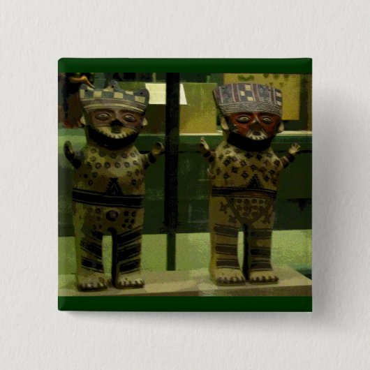 Tribal Boys CB Vierkante Button 5,1 Cm (Voorkant)