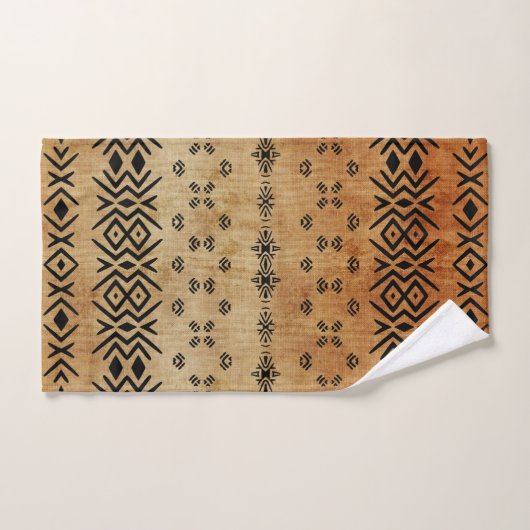 Tribal Brown beige Bad Handdoek (Handdoek)