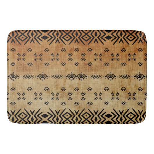 Tribal Brown beige Badmat (Voorkant)