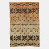 Tribal Brown beige Theedoek (Verticaal)