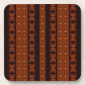 Tribal Brown Pattern Bier Onderzetter (Voorkant)