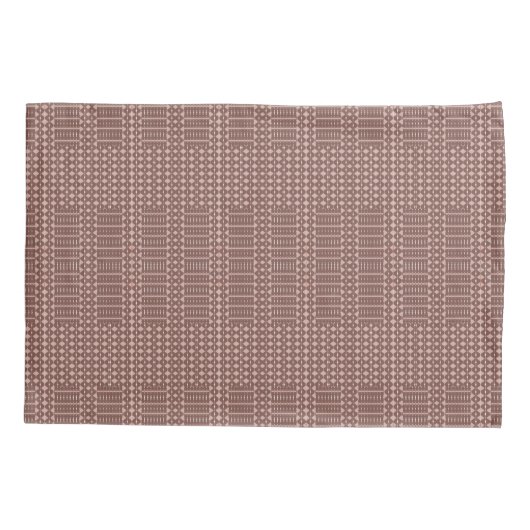 Tribal Brown Pattern Kussensloop (Achterkant-Links)