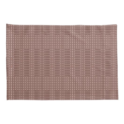 Tribal Brown Pattern Kussensloop (Achterkant-Rechts)