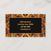 Tribal Brown Red Native Bohemian Pattern Visitekaartje (Achterkant)