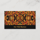 Tribal Brown Red Native Bohemian Pattern Visitekaartje (Voorkant)