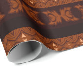 Tribal Bruin & Zwart Patroon Cadeaupapier (Rol Hoek)