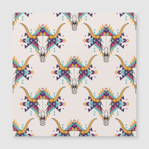 Tribal Bull Skull: Boho naadloos