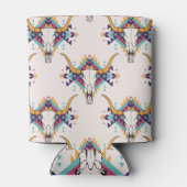 Tribal Bull Skull: Boho naadloos Blikjeskoeler (Achterkant)