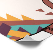 Tribal Bull Skull: Boho naadloos Poster (Hoek)