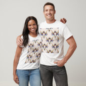 Tribal Bull Skull: Boho naadloos T-shirt (Unisex)