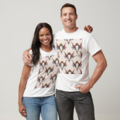 Tribal Bull Skull: Boho naadloos T-shirt (Unisex)