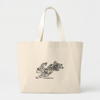 Tribal Bunny Grote Tote Bag