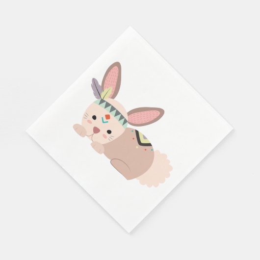 Tribal Bunny Napkin Servetten (Hoek)