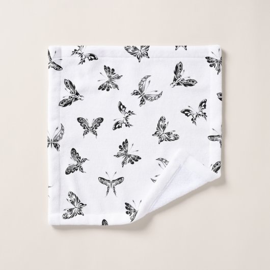 Tribal Butterflies Badhanddoek Set van drie Bad Handdoek (Wasdoekje)