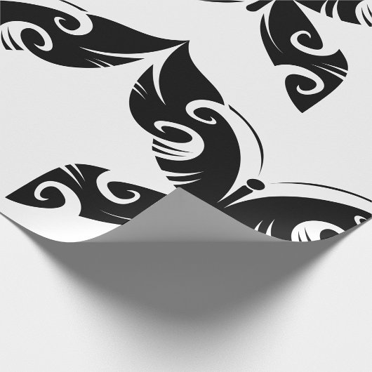 Tribal Butterfly Tattoo Bold Black Ink Style Cadeaupapier