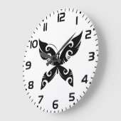 Tribal Butterfly Tattoo Bold Black Ink Style Grote Klok (Hoek)