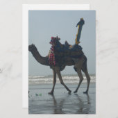 Tribal Camel Ride: Morning Tide Sands & Zee Briefpapier (Voorkant / Achterkant)