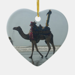 Tribal Camel Ride: Morning Tide Sands & Zee Keramisch Ornament