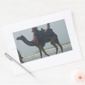 Tribal Camel Ride: Morning Tide Sands & Zee Rechthoekige Sticker (Envelop)