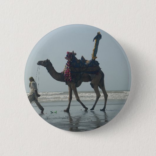 Tribal Camel Ride: Morning Tide Sands & Zee Ronde Button 5,7 Cm (Voorkant)