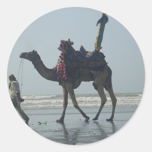Tribal Camel Ride: Morning Tide Sands & Zee Ronde Sticker (Voorkant)