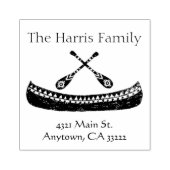 Tribal Canoe Silhouette, gepersonaliseerd Rubberstempel (Afrduk)