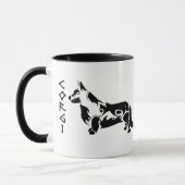 Tribal Cardigan Welsh Corgi Art Mok (Links)
