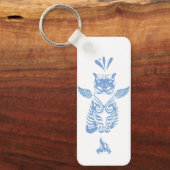 Tribal Cat Art Keychain (Voorkant)