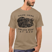 Tribal Cat Sleeping Funny Worlds Beste Cat Dad T-shirt (Voorkant)