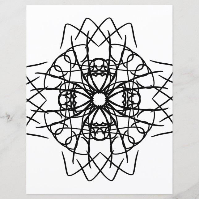 Tribal Celtic Flower Mandala Coloring Page (Voorkant)