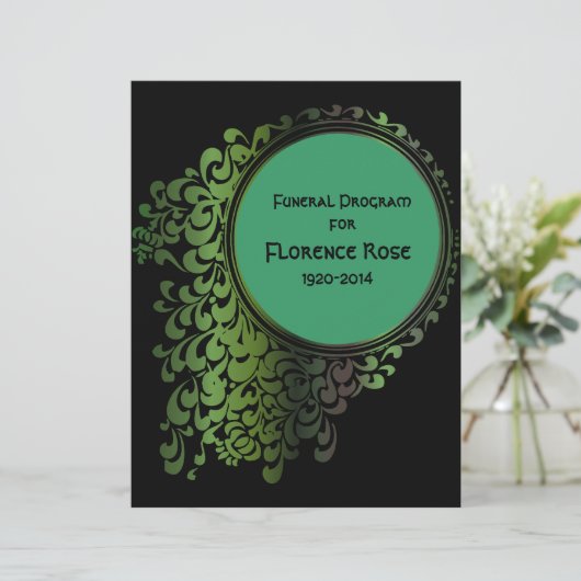 Tribal Celtic Pagan Funeral Program Pg 1-2 (Staand voorkant)