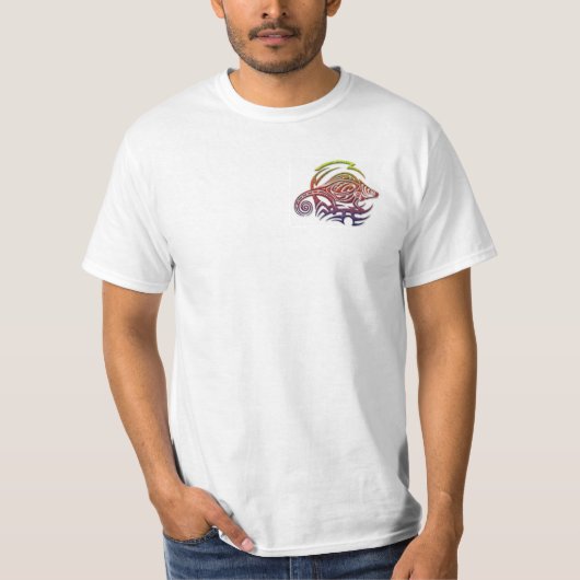 Tribal Chameleon mannen shirt (Voorkant)