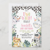 Tribal Cheetah Print Ze is twee wilde 2e verjaarda Kaart (Voorkant)