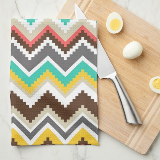 Tribal Chevron Theedoek (Quarter Fold)
