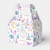 Tribal Chic Teepee Dream Catcher Veren Pijlen Bedankdoosjes (Achterkant)