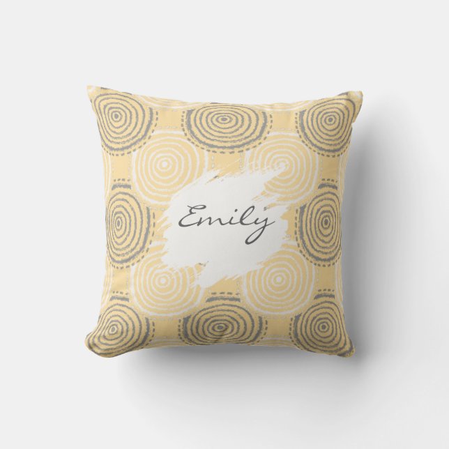 Tribal Circle Pattern Throw Pillow Kussen (Voorkant)