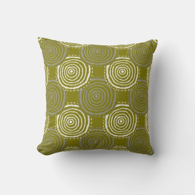 Tribal Circle Pattern Throw Pillow Kussen (Voorkant)