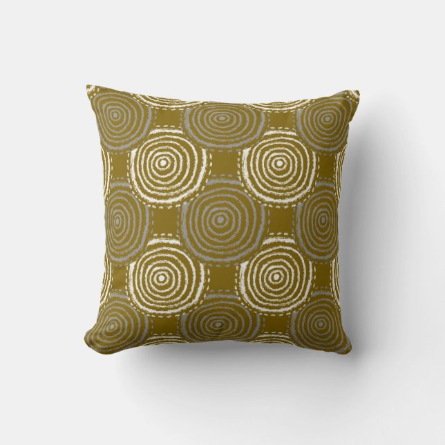 Tribal Circle Pattern Throw Pillow Kussen (Voorkant)