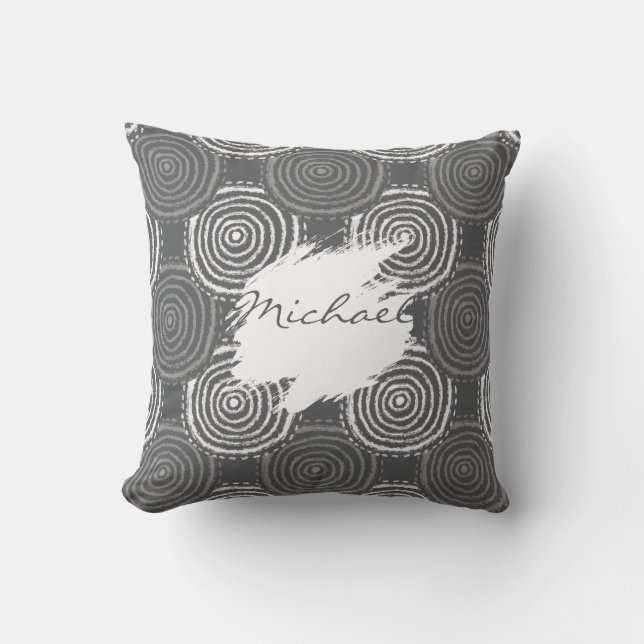 Tribal Circle Pattern Throw Pillow Kussen (Voorkant)