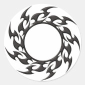 Tribal Circle-Tattoo Ronde Sticker (Voorkant)