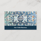 Tribal Classic Blue Ethnic Visitekaartje (Voorkant)