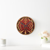 Tribal Clock Modern Native Art Wall Clocks Decor Ronde Klok (Huis)