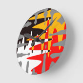 Tribal Clock Modern Native Art Wall Clocks Decor Ronde Klok (Hoek)