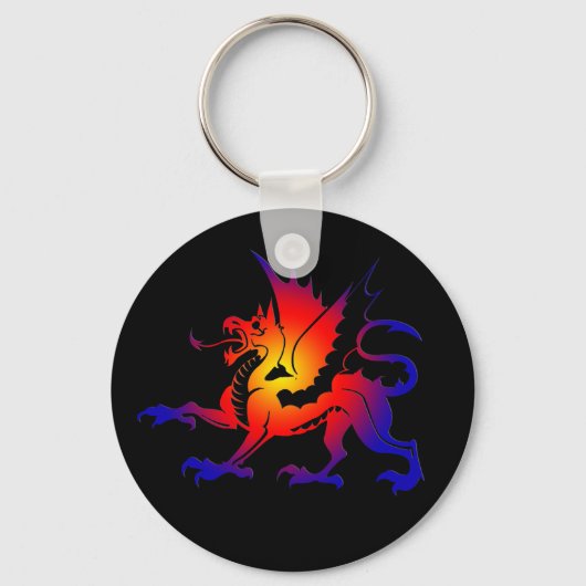 Tribal Color Dragon Sleutelhanger II (Voorkant)