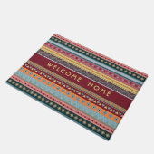Tribal Colorful Geometric Pattern Deuren Mat (Schuin)