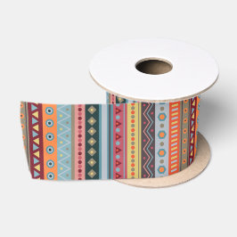 Tribal Colorful Stripes Pattern Ribbon Satijnen Lint