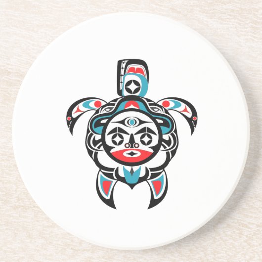 Tribal Compass Zandsteen Onderzetter (Voorkant)