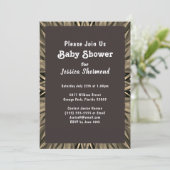 Tribal Copper Sepia Abstract Baby shower Kaart (Staand voorkant)